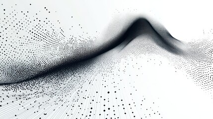 Aufkleber - Abstract wave of data points