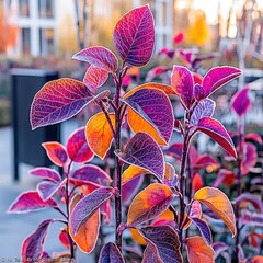 Poster - Striking plant with deep purple leaves creating a unique and bold statement in home decor