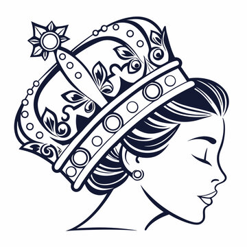 Vintage Crown Icon  with festive, printable graphic designs for instant digital download.