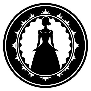 Victoria Silhouette Icon with festive, printable graphic designs for instant digital download.