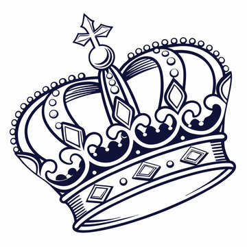 Queen Crown Icon with festive, printable graphic designs for instant digital download.