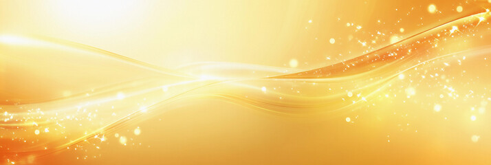 Poster - Abstract light and waves create a bright golden background Generative AI