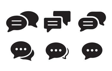 Poster - Text Message Icon. Talk bubble, dialog. Web icon set. Online communication. Conversation, SMS, Notification, Group Chat. Chatting icons in different. Vector Illustration Eps 10