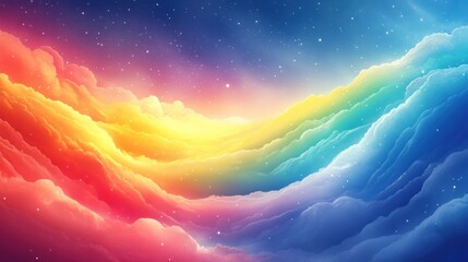 Poster - Colorful, vibrant, ethereal cloudscape