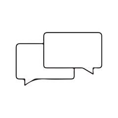 Poster - Text Message icon set in line style.. Social media message sign. Vector illustration Eps 10