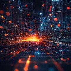 Poster - Digital city landscape