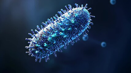 Poster - Discovering the microscopic world of vibrant bacteria and their incredible structures in a captivating underwater exploration Generative AI