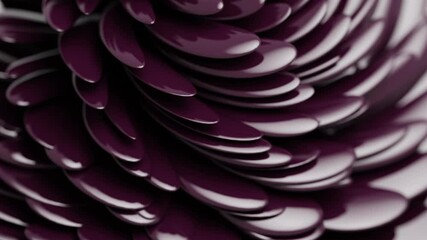Poster - 3d rendering slow motion abstract animation background in dark purple color