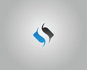 Poster - Letter S or SS Abstract Initial Logo Design Elegant Vector Template.