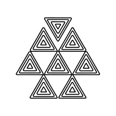 Poster - Minimalist triangle pattern design geometric abstract art isolated on white background modern shape illustration