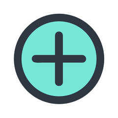 Poster - Minimalist add icon design in flat style illustration