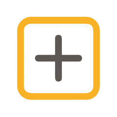 Poster - Geometric plus symbol inside a golden square on black