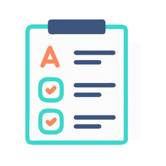 Poster - Checklist vector illustration in flat design on black background