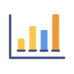 Poster - Stylized bar graph illustration against a black background