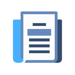 Poster - Stylized Document Icon with Text Content on Black Background