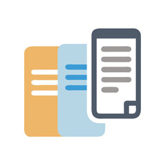 Poster - Flat Icon Illustration of Documents and Information Records