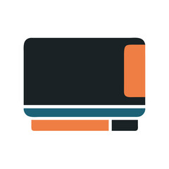 Poster - Abstract graphic shape design in dark shades and orange