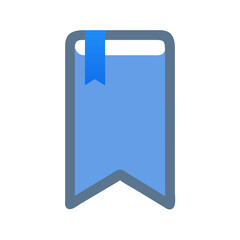 Poster - Simple flat design book bookmark icon isolated on black