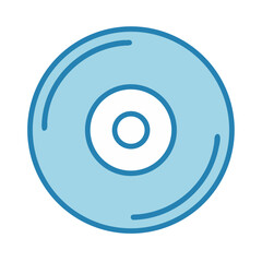 Poster - Light blue circle with a white center flat vector