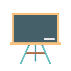 Poster - Illustration of a chalkboard on stand with piece of chalk