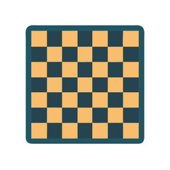 Poster - Minimalist Chessboard Illustration with Soft Colors on Black Background