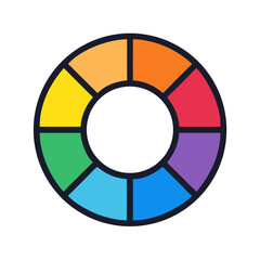 Poster - Colorful Circular Diagram Illustration on Dark Background for Data