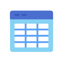 Poster - Simple flat design grid template icon for data illustration