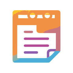 Poster - Colorful flat design icon for paper or document file