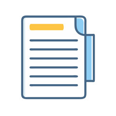 Poster - Flat design icon illustration of document with text lines
