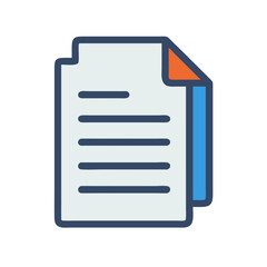 Poster - Minimalistic icon of a document with folded corner