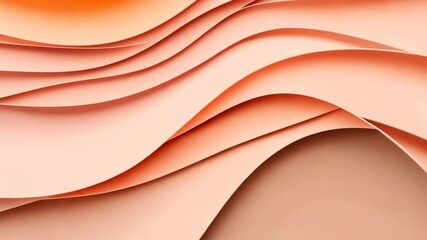 Poster - Captivating layers of warm peach tones elegantly flow and intertwine in a mesmerizing display of texture and softness Generative AI
