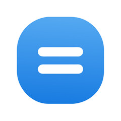 Poster - Equality icon with white lines on blue rounded square