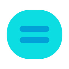 Poster - Equal sign within a cyan circle on black background