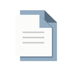 Poster - Organized documents with stacked papers in light flat design