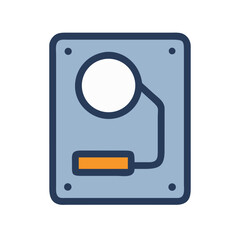 Aufkleber - Isolated hard drive vector illustration against a black background
