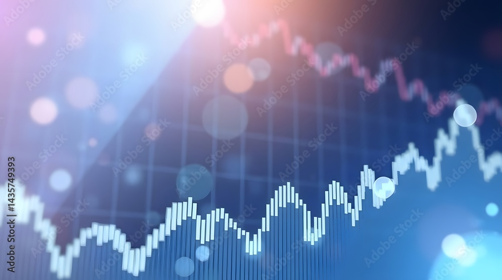 business financial graphic chart. seamless 4k loop animation background ...