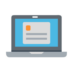 Poster - Illustration of a laptop displaying a message on screen