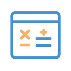 Poster - Calculator icon for mathematical operations and financial calculations concept