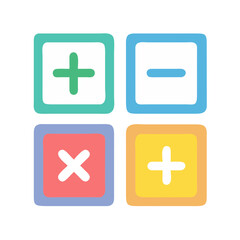 Poster - Calculator buttons showing plus minus multiply and plus operations