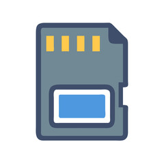 Poster - SD Card Icon for Digital Storage and Memory