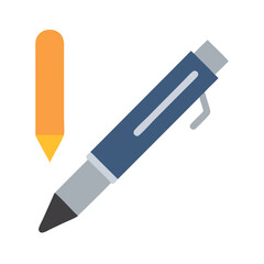 Poster - Flat design writing tools: Pen and marker illustration