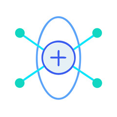 Poster - Abstract design of a plus sign with connected circles