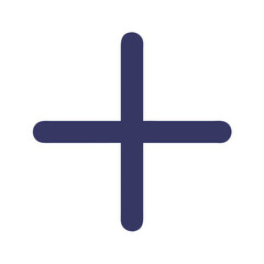 Poster - Plus sign graphic element with rounded edges on black