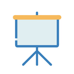 Poster - Presentation board icon standing on a tripod stand vector