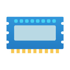 Aufkleber - Stylized RAM Memory Module Graphic for Technology Illustrations