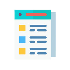 Poster - Simple flat illustration of a document with content boxes