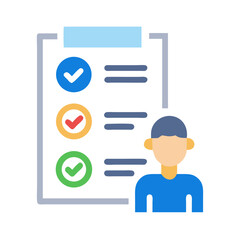 Poster - Employee checklist vector illustration completed tasks and personal data