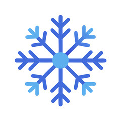 Poster - Blue snowflake on black background for winter holiday season
