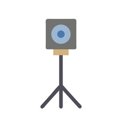 Aufkleber - Simple flat style camera icon on a tripod stand