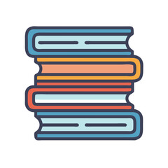 Poster - Stacked books vector design icon for education and knowledge